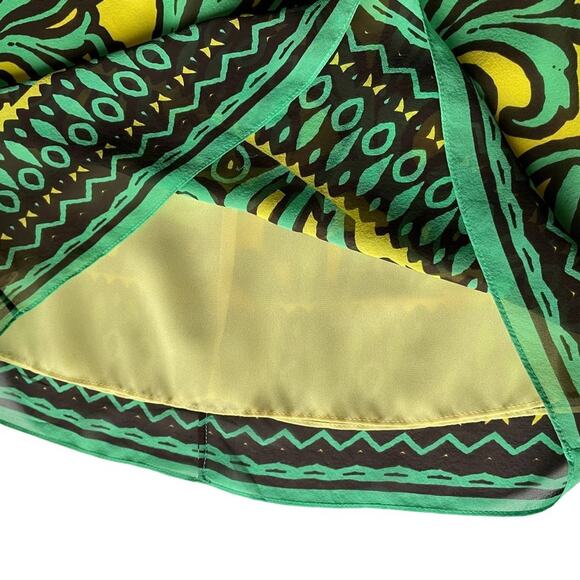 Women's Milly Green Silk Pleated Strapless Back Zip Closure Short Sheath Dress 2 - Picture 7 of 12